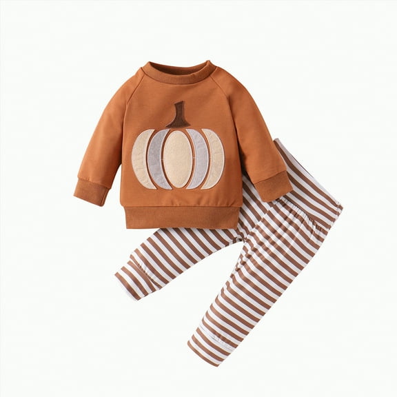 Futezty Toddler Boys Girls Clothes Fall Winter Outfit Sets, Kids Outfits Sets Long Sleeved Crewneck Cotton Elastic Waist 1T 2T 3T 4T 5T 6T 2-Pieces Set Everyday