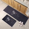 thumbnail image 3 of 2 uds corredores de cocina lavables antideslizantes tapete de cocina tapete de cocina alfombra lavable tapete de cocina juego de tapetes de baño (gris) Xemadio MZQ-0325, 3 of 4