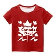 thumbnail image 3 of AJTQTH Summer Tees for Girls Boys Unisex Canada Day Maple Novelty Printed Tshirts Short-Sleeve Crewneck Tops Casual Comfy Lightweight Shirts Blouses Gift for Holiday Red 4 Years, 3 of 3