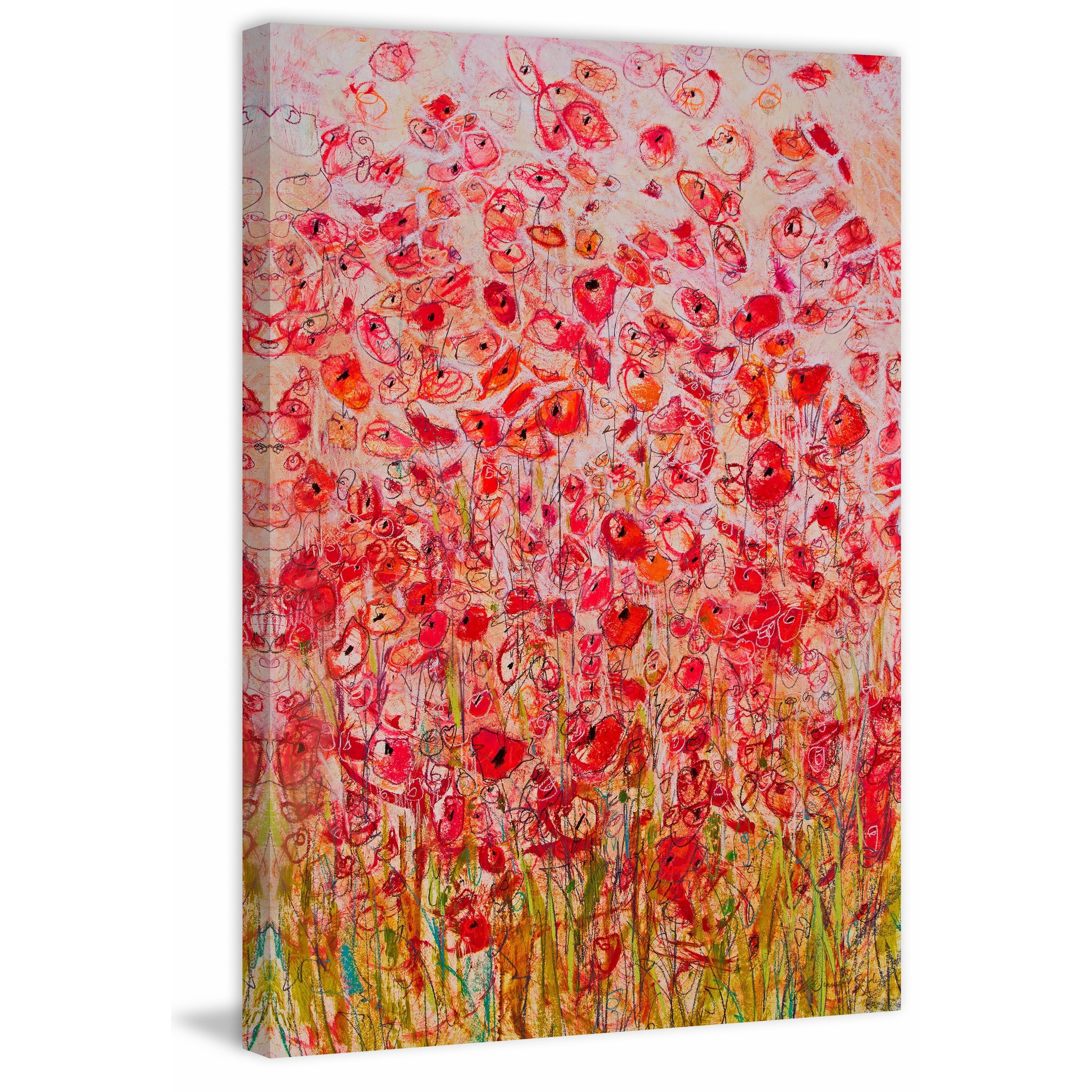 "Sea of Flowers" Painting Print on Wrapped Canvas