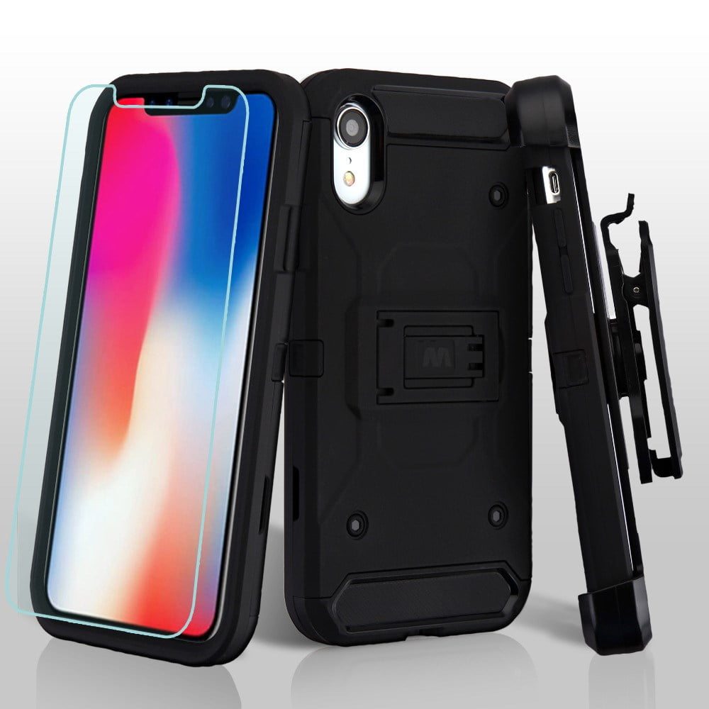 Kaleidio Case For Apple iPhone XR (6.1") Armor] Rugged Holster