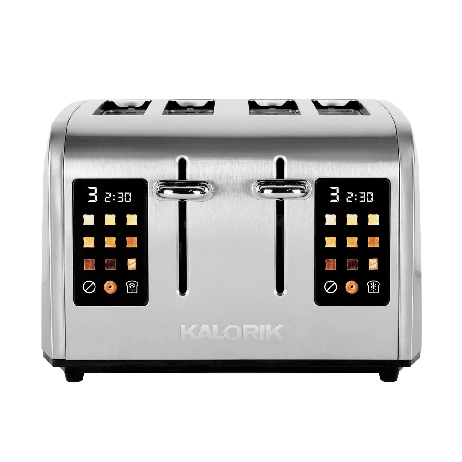 Kalorik 4-Slice Digital Toaster with Full Touch Screen Shade Selector and Intelligent Countdown Timer, TO 52302 SS