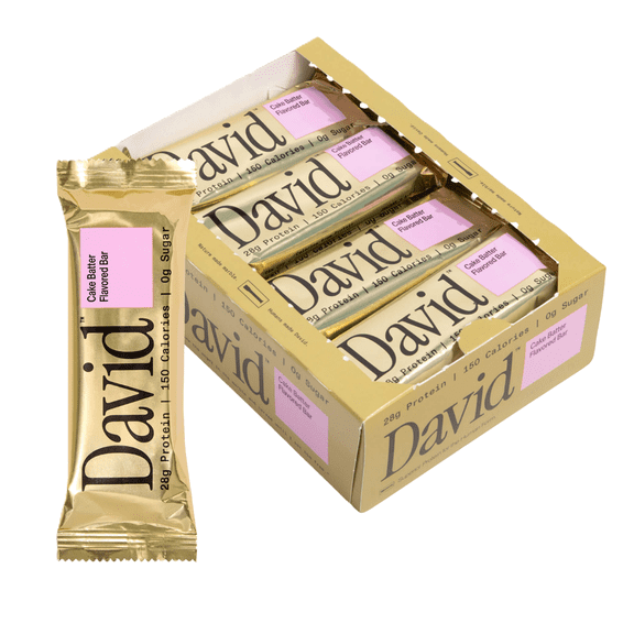 David Gold High Protein Bars, Cake Batter, 28g Protein - 12ct