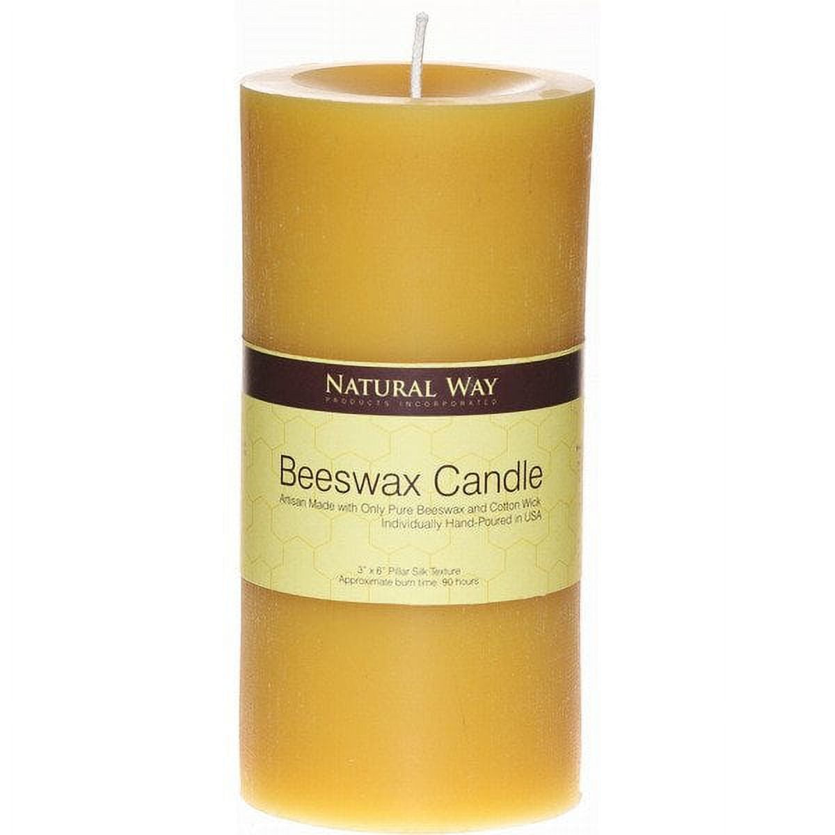 Pure Beeswax Candle 3x6'' ~90 hours – Natural Way Products Inc.