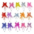 thumbnail image 3 of 10 Pieces Bow Pull Decor Multi-colors Festive Packing DIY Crafts Lightweight Plastic Hand-Pulled Flower Christmas Holiday Heart/Orange, 3 of 7