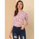 thumbnail image 3 of Disfraz de Día de San Patricio para mujer Allegra K Camiseta ajustada Blanco-floral L, 3 of 6
