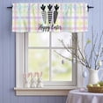 thumbnail image 4 of Valance Curtains for Kitchen Windows Happy Easter Words Spring Carrots Rod Pocket Valance Watercolor Striped Short Window Curtain Topper for Bedroom Living Room Bathroom 54x18in,1&nbsp;Panel, 4 of 9