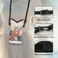 thumbnail image 5 of ZIATUBLES Crossbody Phone Pouch Shockproof Neoprene Cellphone Bag Portable Phone Sleeve Case with Adjustable Strap Top Opening Phone Purse, 4 X 8 Inch, Reindeer Christmas Tree Present, 5 of 7