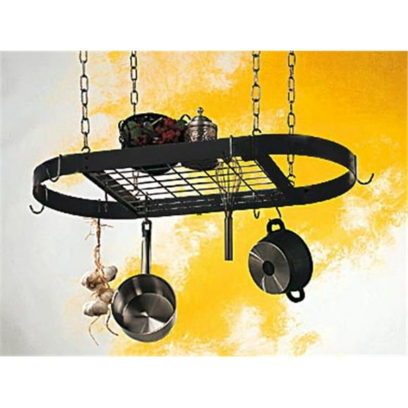 Rogar 2615 Oval with grid -Black/Chrome