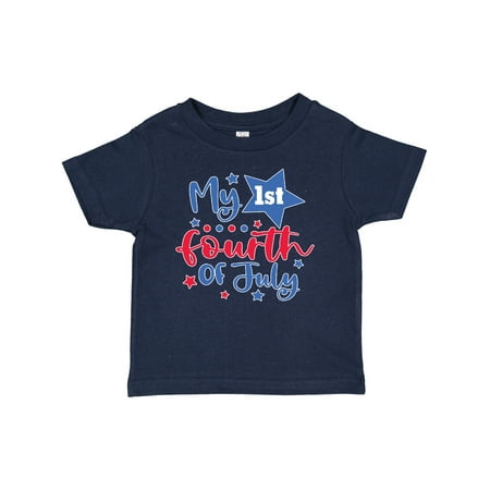 

Inktastic My 1st 4th of July with Stars Gift Baby Boy or Baby Girl T-Shirt