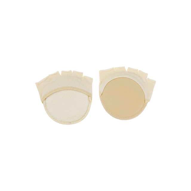 INSPIRE CHIC Talla Unisex Libre Calcetines de Yoga Sin Talón de Algodón de Media Punta Talla única Beige1-1 Par