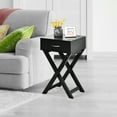 thumbnail image 3 of Costway Table de Chevet en X avec Tiroir, Table d'Appoint Latérale, Bout de Canapé, Mobilier Moderne pour la Maison, Noir, 3 of 9