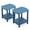 blue, variant on ENYLAY Adirondack Small Outdoor Side Table , Weatherproof HDPE Patio End Table with 2-Tier Storage for Firepit, Balcony, Garden, Poolside or Bathroom (Black, Set of 1)