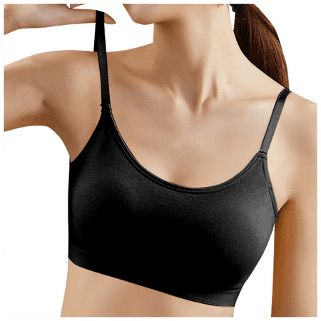 Fulorrnie Bras for Women Plus Size No Underwire Supportive Comfort Seamless Balconette Moisture Wicking Standard Straps Bra  Black  XL