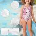 thumbnail image 6 of Yuyamidu Axolotl Swimsuits for Girls Crisscross Back Bathing Suit Athletic Competition Swimwear Sleeveless Crew Neck Summer Beach Wear Gymnastics Leotards, 6 of 7