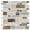 Earthy Brown, variant on DEWOO Peel and Stick on Self Adhesive Backsplash Wall Marble Tiles Stickers 3D for Kitchen Bathroom,Grey (10-Sheet, 12"×12")