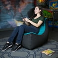 thumbnail image 4 of Jaxx Pixel Gamer Chair - Game Room / Home Theater Bean Bag Chair, Turquoise, 4 of 7