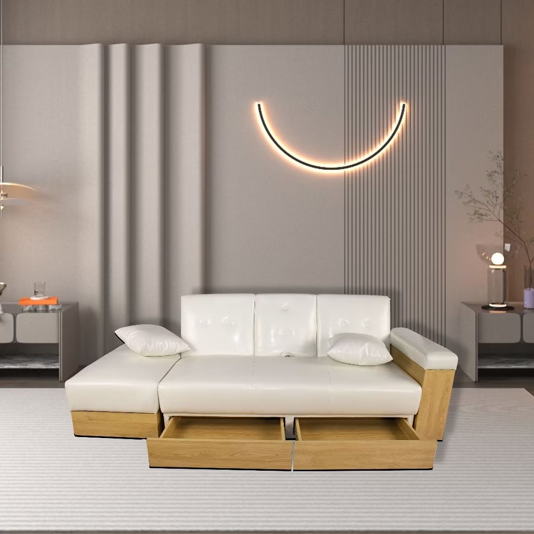 Multifunctional Sofa Couch,Convertible Sofa Couch Set with Storage Box