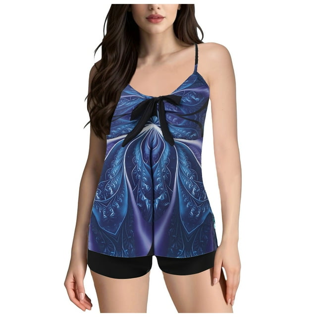 TSADFHJI Maillots de Bain pour Femmes Tankini Ensemble 3 Pcs Tankini Maillots de Bain pour Femmes 2 Pcs Robe de Bain Push Up Maillot de Bain de Plage TTTG Violet