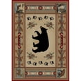 thumbnail image 1 of Tapis d'Aire 5 Pi. 3 Po. x 7 Pi. 3 Po. Hearthside Woodlands Bear, Rouge, 1 of 1