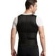 thumbnail image 4 of Chaleco de sauna para modelar la cintura y el cuerpo de hombre, cinturón doble, chaleco adelgazante para el sudor abdominal, cinturón de fitness, 1 pieza, color negro Shizhi Boutique, 4 of 5