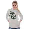 thumbnail image 3 of Kale Before Ale Beer Drinking Healthy Plus Size Long Sleeve Graphic Tee Shirt Brisco Brands 3X, 3 of 5
