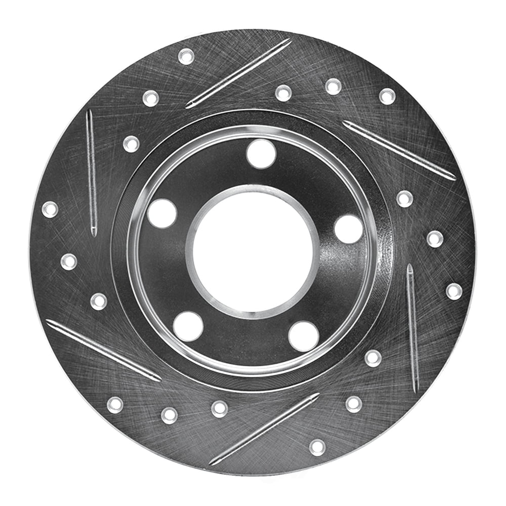 Dynamic Friction Company 631-73009R DFC Brake Rotor - Drilled And Slotted - Silver