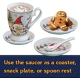 thumbnail image 6 of Bits and Pieces Christmas Gnome Mug Gift Set – 11 oz Porcelain Mug, Saucer & Spoon, Holiday Gnome Decor, Gift Boxed 3-Piece Set, 6 of 9