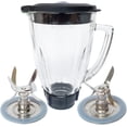 thumbnail image 1 of Replacement Parts 6-Cup Glass Jar Assembly With Blade, Gasket, Bottom Cap, Lid. Compatible with Oster Blenders, 1 of 8