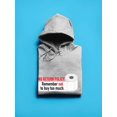 thumbnail image 3 of No Return Policy Paper Quote Hoodie Men -GoatDeals Designs, Male XX-Large, 3 of 4