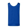 thumbnail image 6 of Blue Womens Tops Women's Satin Sleeveless Top Round Neck Trade Color Ding Loose Vest Shirts for Women, 6 of 6