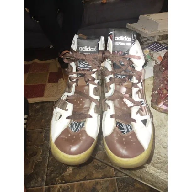 Ad-id-as Mens Equipment 046301 Brown Basketball Shoes Sneakers Size 11