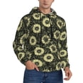 thumbnail image 2 of Uemuo Sunflowers Pattern Men's Hoodie - Casual Pullover Hoodie with Kangaroo Pocket, Stylish Hooded Sweatshirt for Everyday Wear-X-Large, 2 of 7