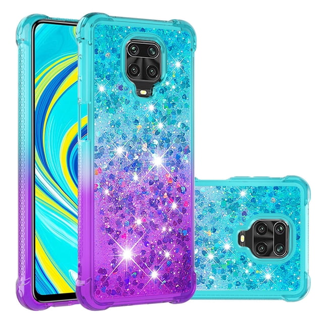 Funda para Xiaomi Redmi Note 9S/Redmi Note 9 PRO Transparente con Brillos Carcasa Protectora Antigolpes con Glitter Brillante