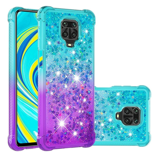 Funda para Xiaomi Redmi Note 9S/Redmi Note 9 PRO Transparente con Brillos Carcasa Protectora Antigolpes con Glitter Brillante