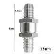 thumbnail image 1 of Non Return Valve Single Way Inline 6/8/10/12Mm Fuel Air Water Pipe Tube Hose, 1 of 10