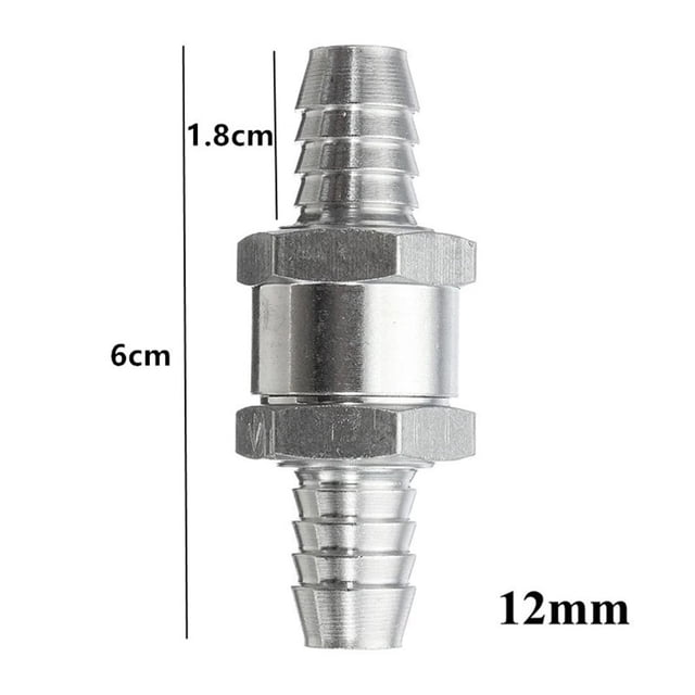 One-Way 6/8/10/12mm Valves Aluminium Alloy Fuel Non Return Check Valve Non-Return Valve For Carburetors Fuel Systems