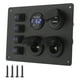 thumbnail image 1 of Panel de interruptor basculante de 4 entradas a prueba de agua, puerto USB Dual, pantalla de voltaje, enchufe de 12V para coche, barco, RV, 1 of 14