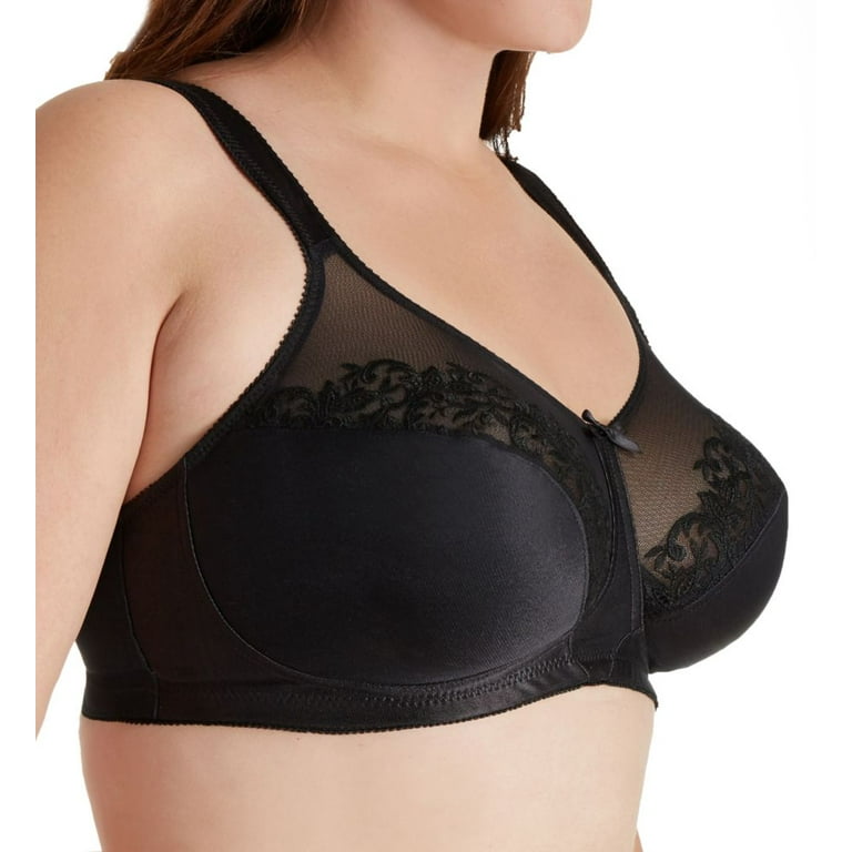 Women's Aviana 2356 Soft Cup Embroidered Bra (Black 42H)