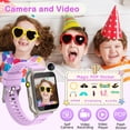 thumbnail image 4 of Reloj inteligente Cosjoype para niños y niñas de 6 a 12 años con cámara de 24 juegos, 4 of 7
