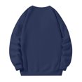 thumbnail image 3 of Chandail Décontracté pour Hommes, Manches Longues Col Rond avec Manches Contrastées, Style Sportif pour Course et Détente Marine TG, 3 of 4