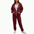 thumbnail image 4 of Towmus Sweatsuits for Women Set 2 Piece Outfits for Womens Jogging Suit Casual Long Sleeve Full Zipper Hoodied Sweatshirt Pants Sets with Pockets, 4 of 6