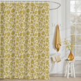 thumbnail image 3 of Shower Curtain Yellow Floral Silhouette Shower Curtains for Bathroom Decor, Waterproof Polyester Shower Curtain Set with Hooks, Standard Size 72" x 72" Vintage Spring Flower, 3 of 9