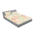 thumbnail image 2 of Ambesonne Colorful Fitted Sheet & Pillow Sham Set, Flowers Polka Dots, Full, Multicolor, 2 of 2