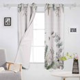 thumbnail image 3 of Hokiten Christmas Botanical Blackout Curtains | Light Blocking Print Window Curtains, Pinecone Eucalyptus Leaves Xmas Thermal Insulated Window Drapes for Living Room Kitchen (2 Panels, 104"W x 96"L), 3 of 7