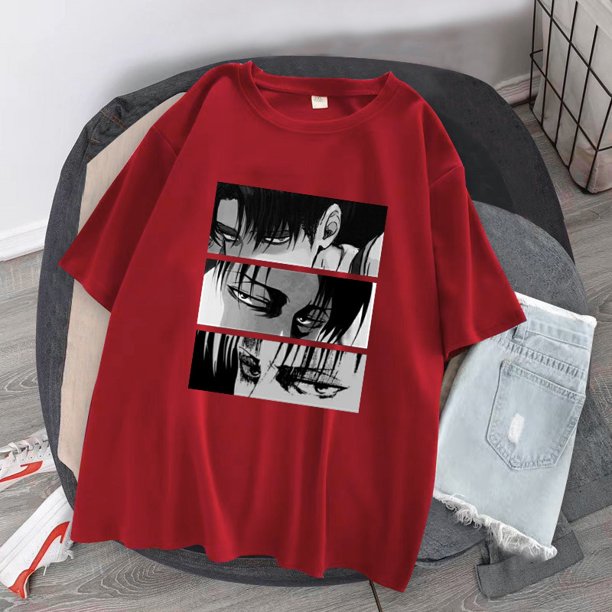 Playeras De Mujer Anime Giant Attack Levi Ackerman Eye Manga Cortapangjing