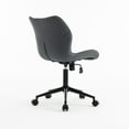 thumbnail image 6 of YOUNIKE Armless Office Chair, Faux Leather Desk Chair with Wheels, Upholstered Task Chair, High Back Swivel Rolling Chair, Height Adjustable, Gray Purple, 6 of 14
