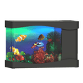 thumbnail image 4 of Playlearn Mini Aquarium Fake Fish Tank with LED Lights for Office and Home Decor, 4 of 5