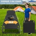 thumbnail image 5 of ABORON 2 Pack Folding Camping Cot for Adults, Heavy Duty Adjustable Sleeping Cots for Adults, Folding Chaise Lounge Chair, Double-Layer 1200D with Mattress for Beach Lawn Camping Pool,Sunbathing, 5 of 9