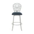 thumbnail image 2 of Armen Living Indoor Cherie Contemporary 30" Bar Height Barstool in Brushed Stainless Steel Finish and Gray Faux Leather, 2 of 7